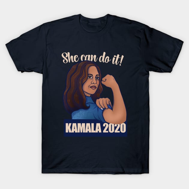 She can do it KAMALA 2020 T-Shirt by bubbsnugg